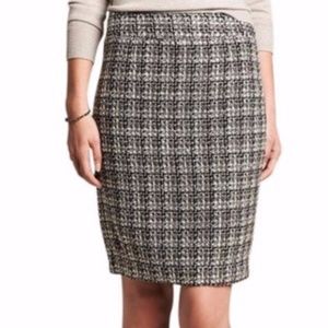 Banana Republic Nubby Wool Tweed Pencil Skirt sz 4